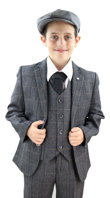 Oliver Tweed Boys 3 Piece Suit Charcoal Grey 14 Years 2