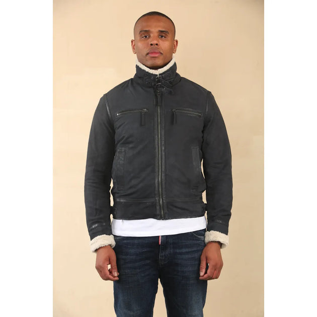 TruClothing Pilot Aviator Leather Jacket Brown 5XLarge 4