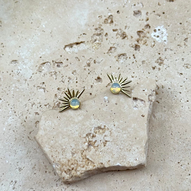 Adornia Opal Sunrise Earrings Gold 4