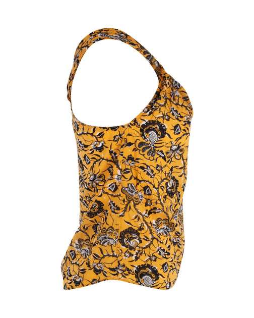 Isabel Marant Floral Print Halter Top Yellow EU 36 3