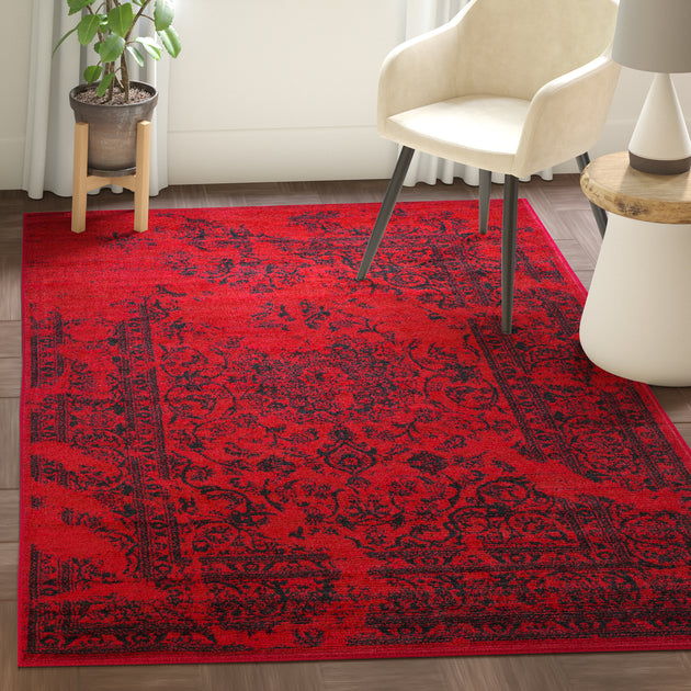 Safavieh Adirondack Machine Made Area Rug Red/Black 2