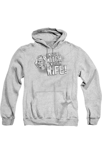 Gildan Princess Bride Not A Witch Hoodie Grey Large 2
