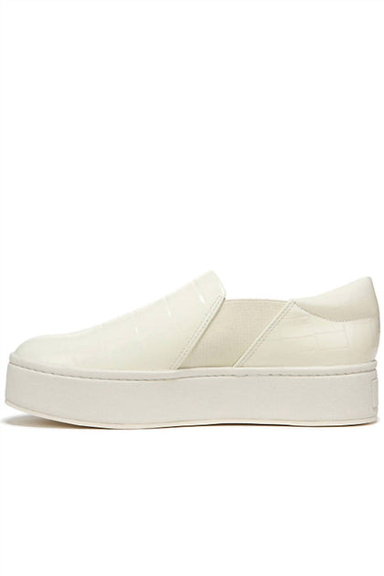 Vince Warren Croc Stamped Sneaker White US 9.5 4