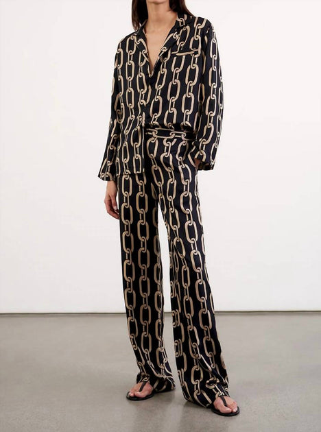 Nili Lotan Juste Pyjama Shirt Black XS 3
