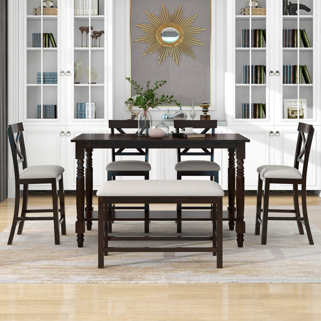 Streamdale 6-Piece Counter Height Dining Table Set 4
