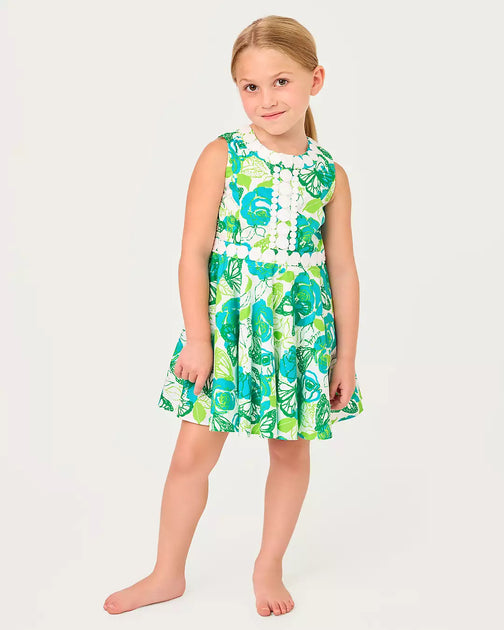 Lilly Pulitzer Mädchen Idala Baumwollkleid Multi US 3 2