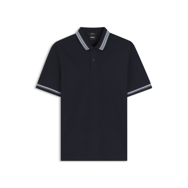 Boss Contrast-tipping Polo Shirt Black Medium 2