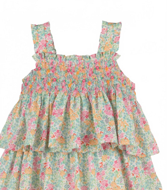 Luli & Me Smock Ruffles Dress Multi 3-6 Months 3