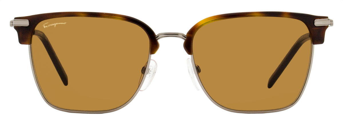 Salvatore Ferragamo SF227S 085 Rectangular Sunglasses Ruthenium/Tortoise 53mm 3