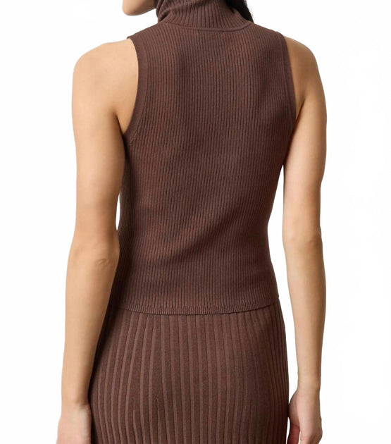 Lilla P Rib Turtleneck Shell Sweater Grey Large 3
