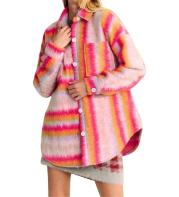 Davi & Dani Mohair Blend Shirt Multi 2X 3