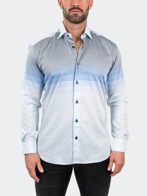 Maceoo Fibonacci Dress Shirt Blue Medium 2