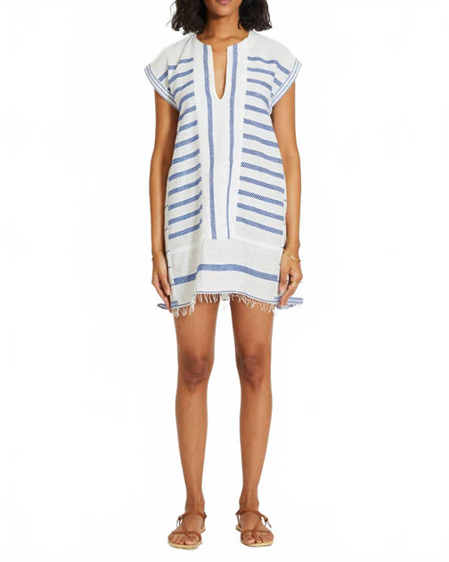 LEMLEM Tiki Mini Dress Blue Small 2
