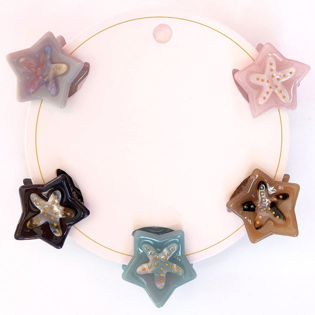 FASHNZFAB Starfish Hair Claw Clip Set Multi 5 Pieces 4