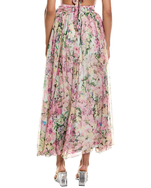 Rococo Sand Silk Maxi Skirt Pink XS 3