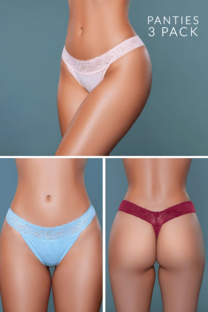 TRUEDAMES Asher Thong 3 Pack Blue Large 2
