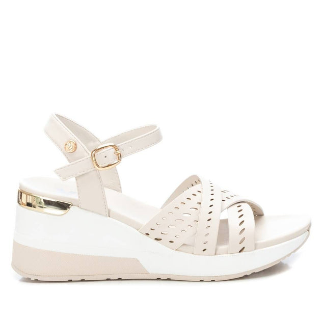 XTI Women's Wedge Sandals Beige US 9 2