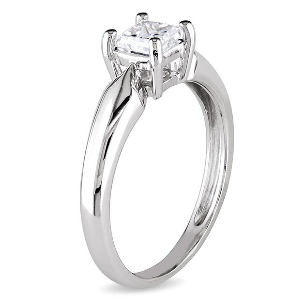 Mimi & Max Solitaire Ring White Gold US 7.5 3