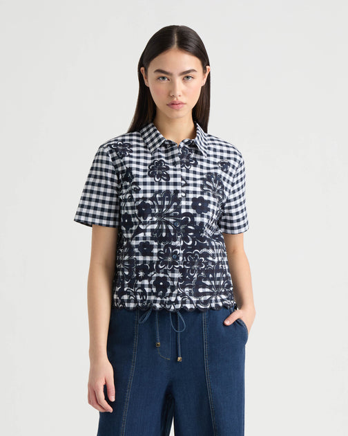 NVLT Poplin Camp Shirt Blue Medium 2