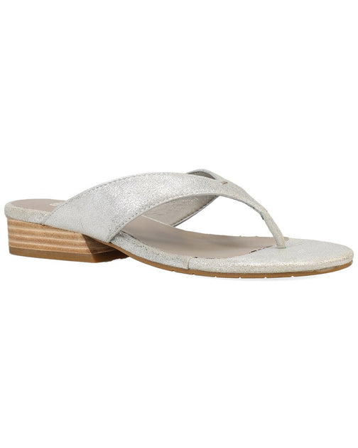 EILEEN FISHER Erika Leather Sandal Silver US 6 2