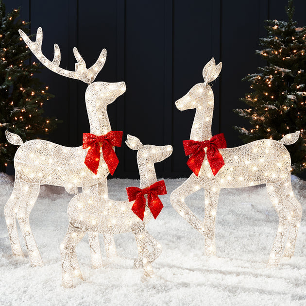 Best Choice Products 4ft 3-Piece Lighted 2D Christmas Deer Set 2