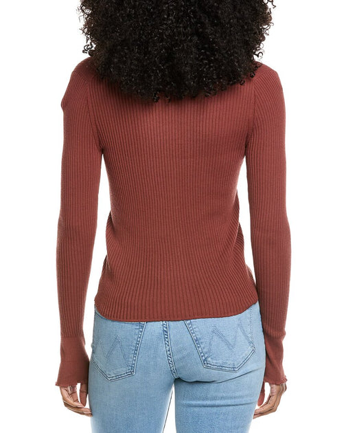 Vince Ribbed Cardigan Red XS 3
