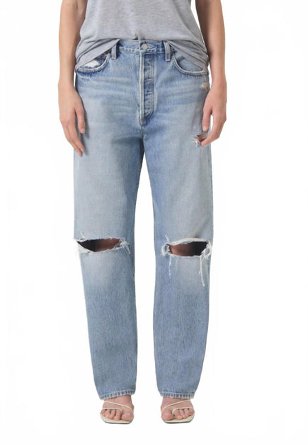 AGOLDE Mid Rise Straight Jean Blue 24 2