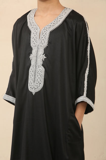 Unbranded Boys Moroccan Thobe Black 4 Years 3