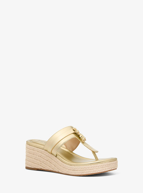 Michael Kors Zoe Wedge Sandal Beige US 6 2