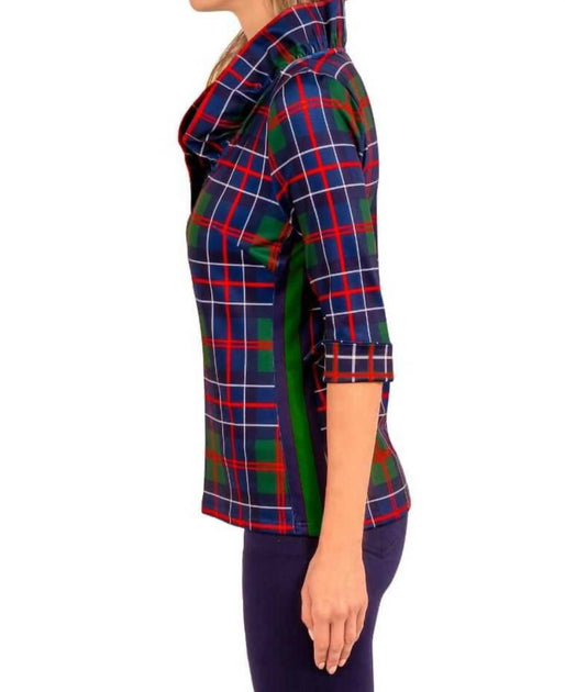 Scott Stand Up Ruffle Neck Top Multi 2X 4