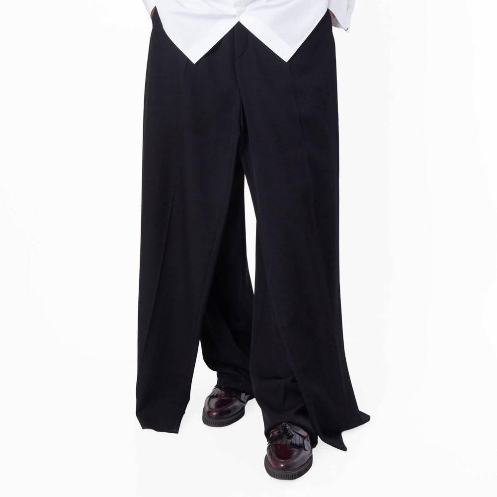 パンツ BALENCIAGA Two Pleated Pants slacks Balenciaga Men's Double Front Ironed Pleats Twill Wide-leg Pant