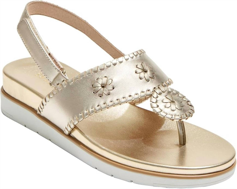 Jack Rogers Jacks Weekend Leather Sandal Beige US 6 2