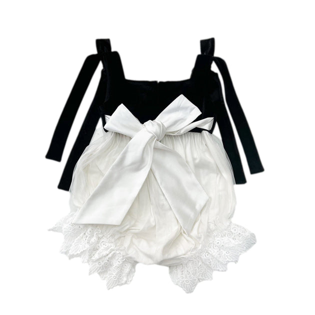 Petite Maison Kids Audrey Romper Black White 2 Years 3