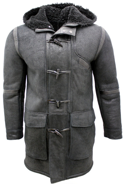 Infinity Men's Hooded Duffle Coat Montpellier Grey Small 2