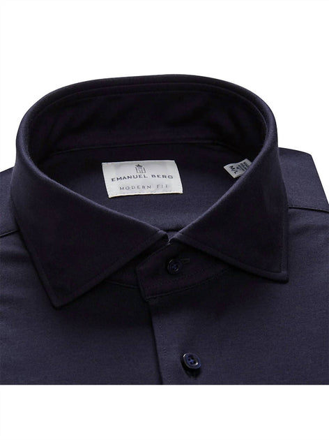 Emanuel Berg 4Flex Stretch Knit Shirt Blue Medium/Large 3