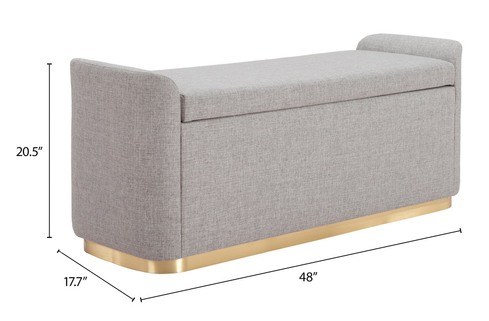 Hivvago Dobo Storage Bench Gray 4