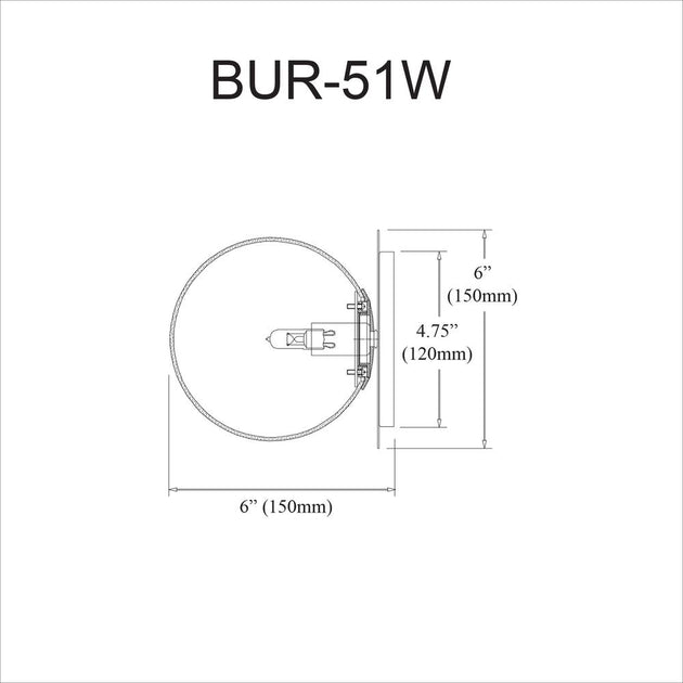 Dainolite Burlat 1LT Halogen Wall Sconce White Glass 3