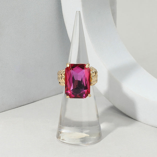 FASHNZFAB Stretch Ring Pink One Size 4