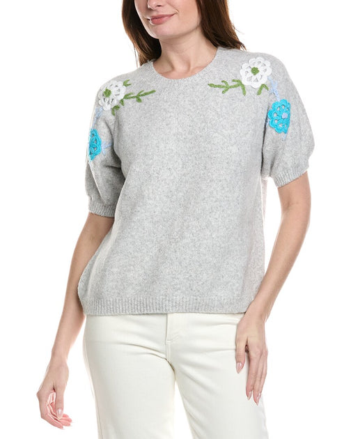 CeCe Pull Over Blouse Grey XLarge 2