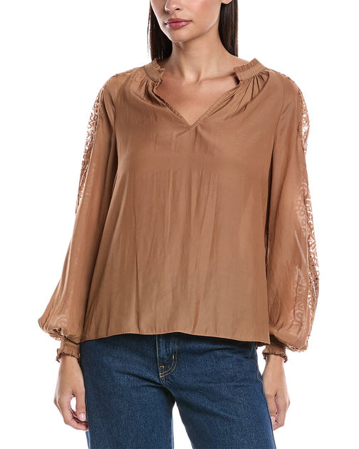 Ramy Brook Agatha Top Brown XS 2