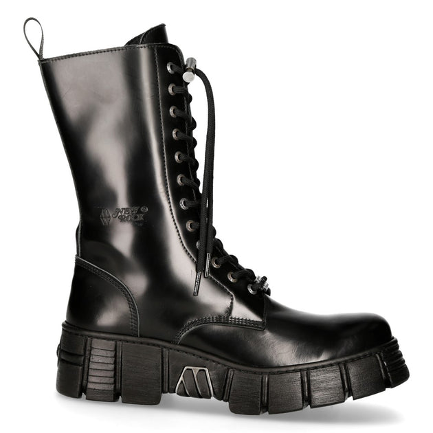 New Rock M-WALL027N-C2 Boots Leather Wall Biker Tower black EU 37 3