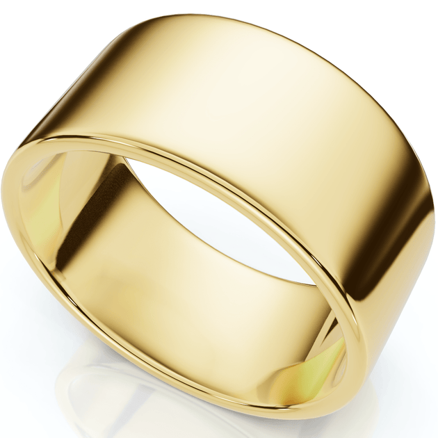 Pompeii3 Flat Wedding Band Yellow Gold US 9 2