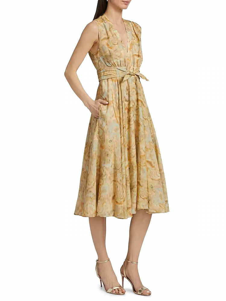KOBI HALPERIN Junia Paisley Midi Dress In Multi | ShopSimon