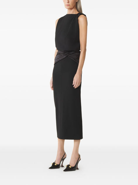Lanvin Open Back Midi Dress Black EU 42 4