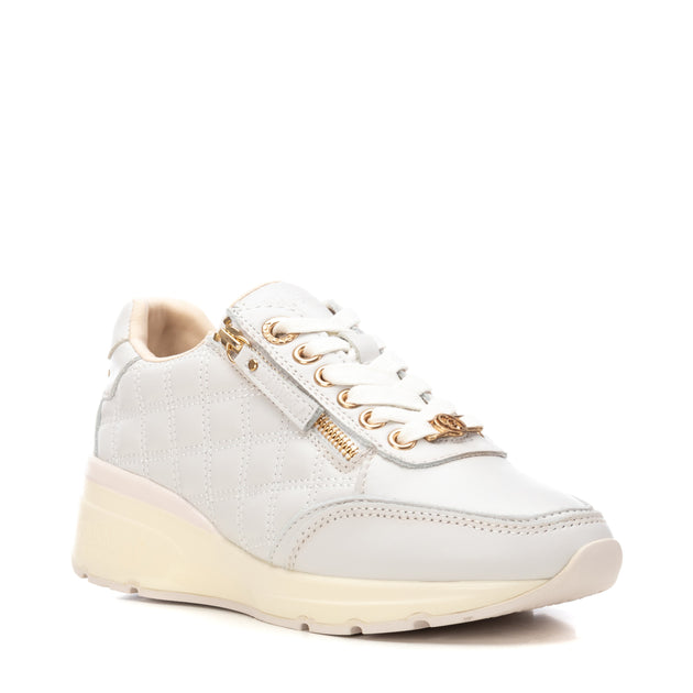 Xti Carmela Collection Women's Leather Sneakers Beige US 5.5 4
