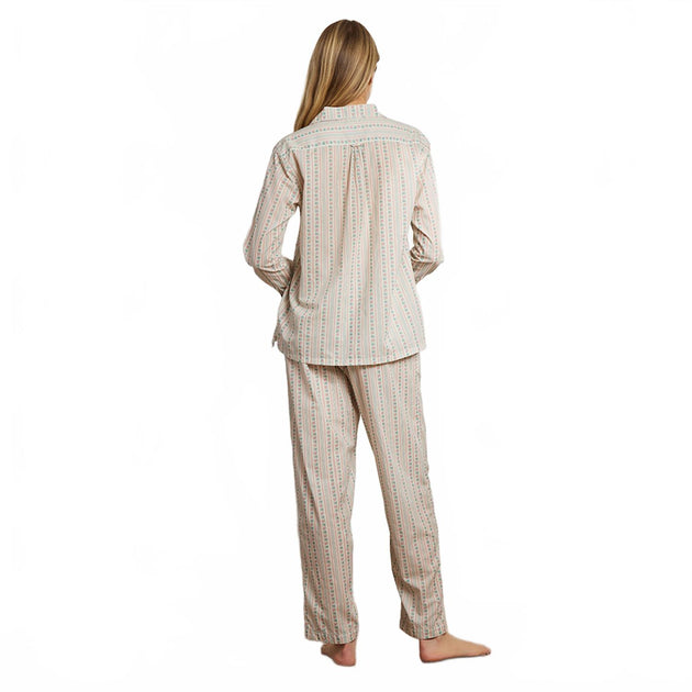 The Sleep Code Printed Floral Cotton Long Pajama Set Multi Large 3
