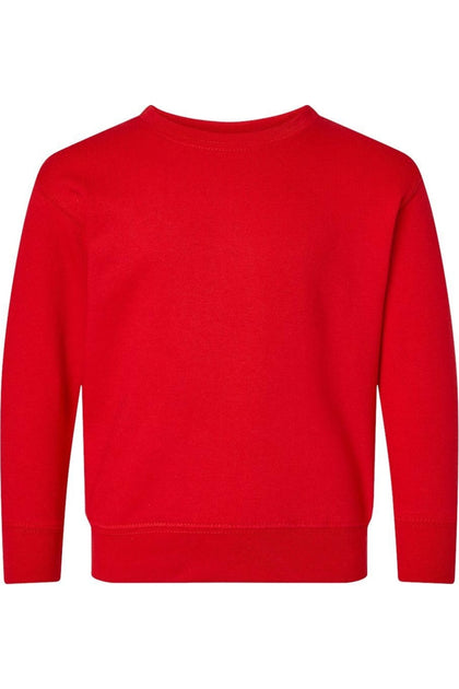 Rabbit Skins Toddler Fleece Crewneck Sweatshirt Red 3T 2