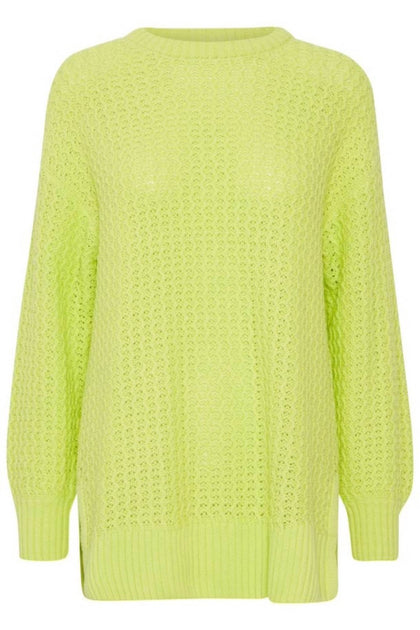 b.young Split Hem Sweater Yellow XLarge 2