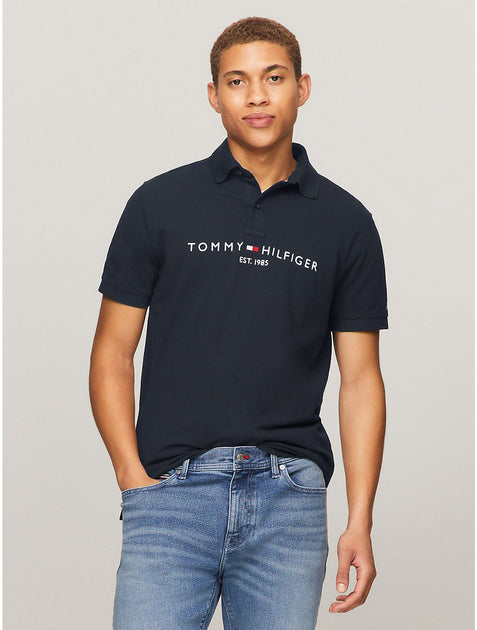 Tommy Hilfiger Embroidered Graphic Polo Black Medium 3
