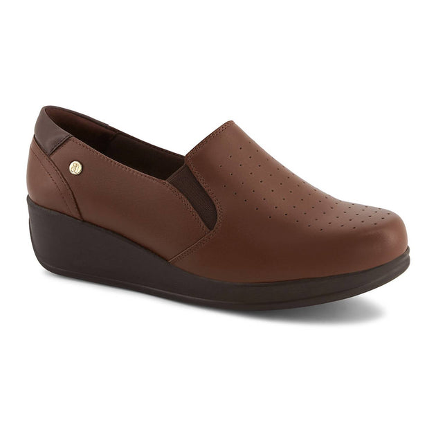 Andrea Women's Leather Moccasins Brown US 8 2